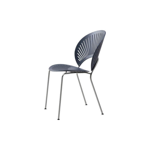 3398 Trinidad Stuhl, nordic blue/chrome, Fredericia Furniture
