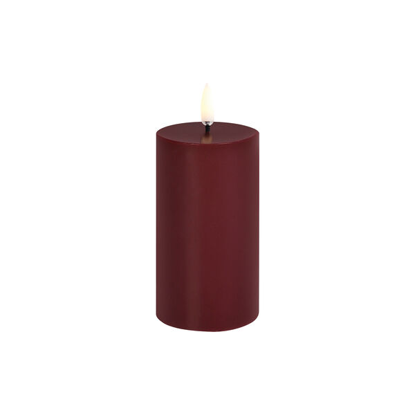 LED pillar candle, wine red, Uyuni Lighting