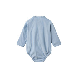 Strampler-Hemd Victor, blue chambrey, Wheat