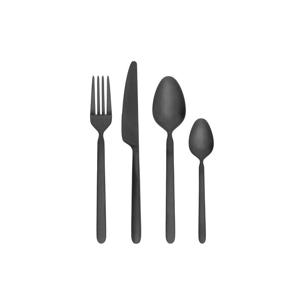 STELLA Cutlery Set 16 parts, black, Blomus