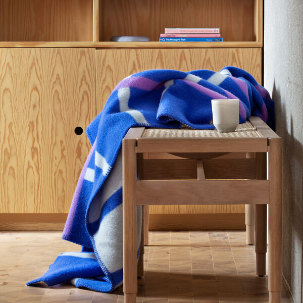 KNUT Throw, cobolt blue, R&oslash;ros Tweed