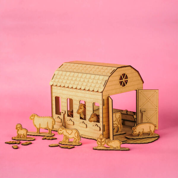 The Farm Wooden Toy | Barn Life, Crateit