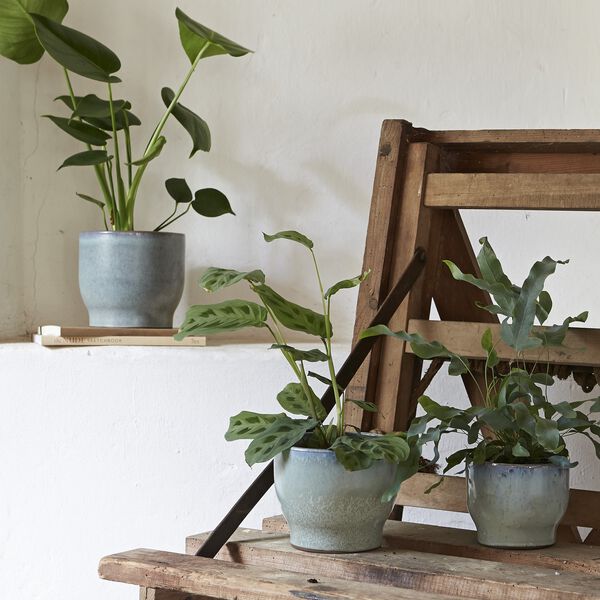 Blumentopf, mint, Knabstrup Keramik