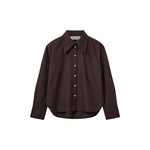MASHASW STRIPED OVERSIZE SHIRT, dark plum, Sofie Schnoor