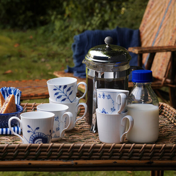 Weiß Gerippt Becher, 37 cl, 2 Stk., Royal Copenhagen