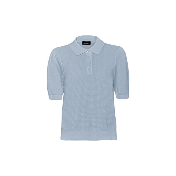 5445 WW - Retro-Polo mit Puff&auml;rmeln, blue, SAND Copenhagen