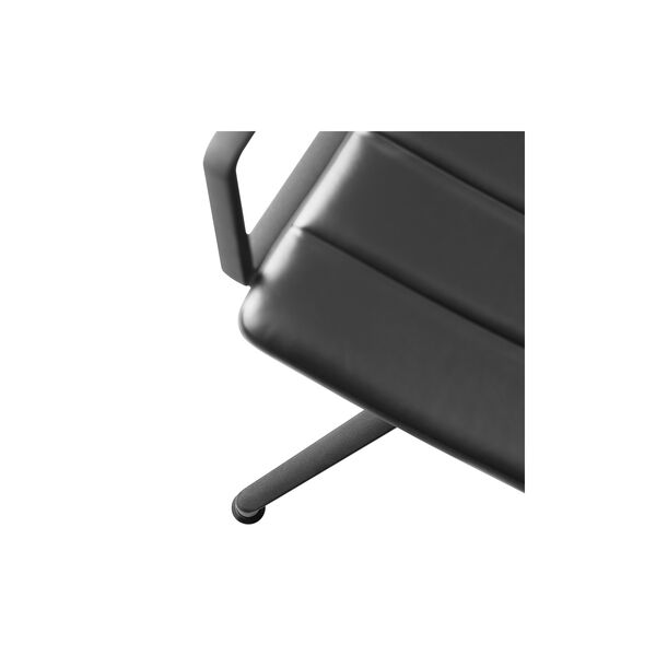 VIPP452 Drehstuhl mit Gleitern, schwarz/schwarz, Vipp