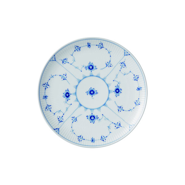 Musselmalet gerippt Coupe-Teller &Oslash; 23 cm, Royal Copenhagen