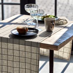 HDJoin Tischl&auml;ufer, schwarz/off-white, House Doctor