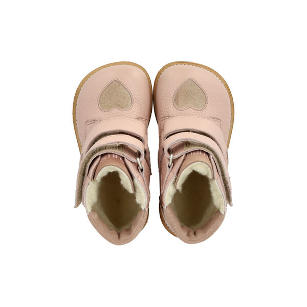 TEX-Stiefel mit Klettverschluss, altrosa/multifarbiger Glitzer, ANGULUS