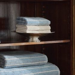STRIPE 1979 Facecloth, blue hour, Georg Jensen Damask