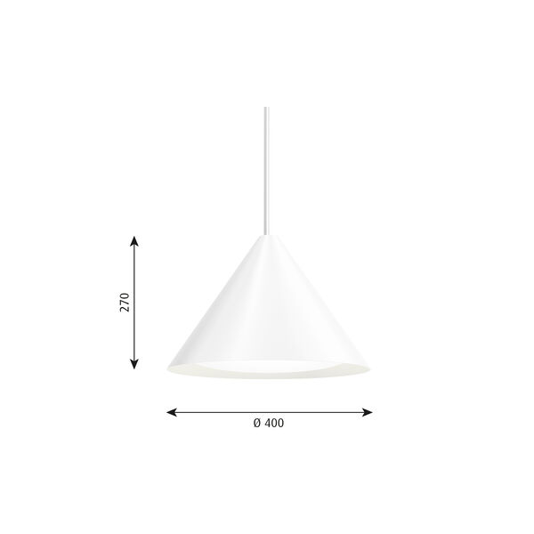 Keglen Pendelleuchte, white, Louis Poulsen