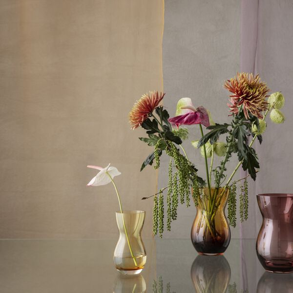 Calabas Duo Vase, burgundy/amber, Holmegaard