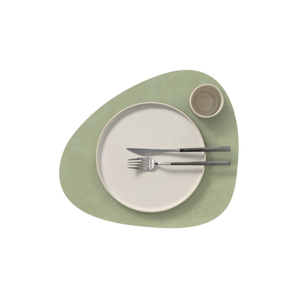 Nupo table mat Curve L, olive green, LIND DNA