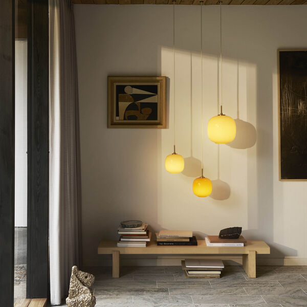 VL45 Radiohus Pendant, amber, Louis Poulsen