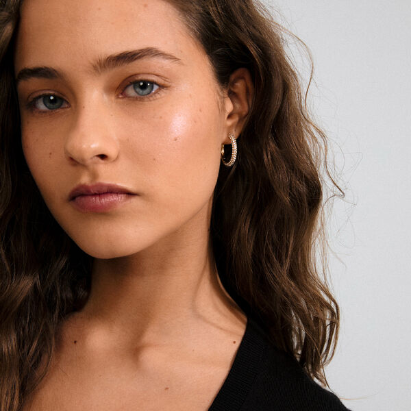 TATUM hoops Large, gold plated, Pilgrim