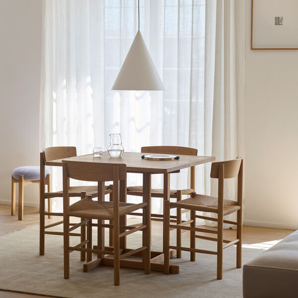 BM80 Mogensen Shaker Table 90x90 cm, light oiled oak, Fredericia Furniture