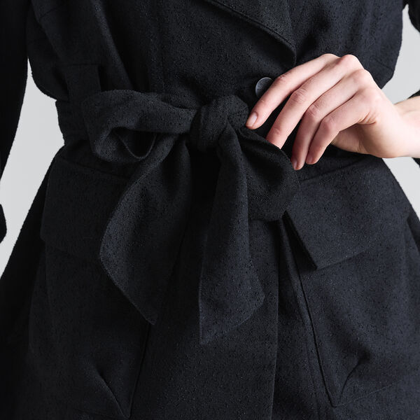 Bouclino Jacke mit G&uuml;rtel, black, BITTE KAI RAND