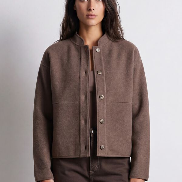 LR-SANNIE 1 Jacket, chocolate chip melange, Levet&eacute; Room