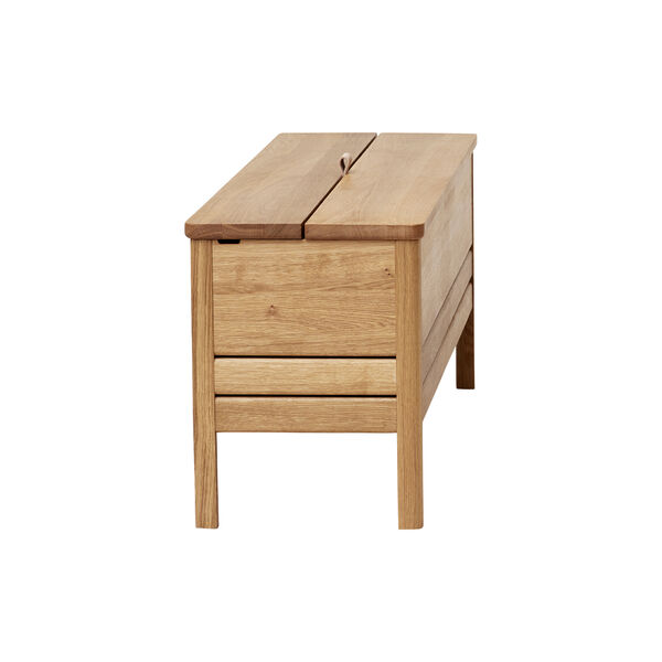 A Line Storage Bench, oak, Form & Refine