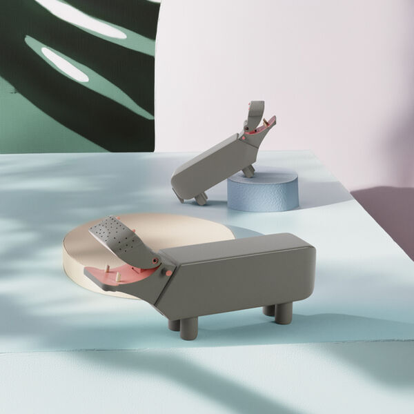 Nilpferd klein, grau, Kay Bojesen Denmark