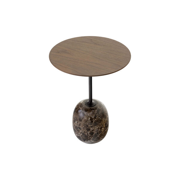 Lato Table LN8 Lounge Table, Emparador marble/walnut, &Tradition