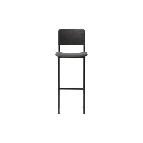 Plan Barhocker voll gepolstert, black/Re-wool 198, Fredericia Furniture