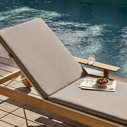 Pelagus Cushion for Sunbed, charcoal, Fritz Hansen