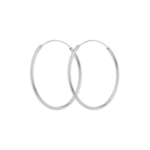 Plain Hoop Ohrringe, silber Plain Hoop Ohrringe, silber, Pernille Corydon Jewellery
