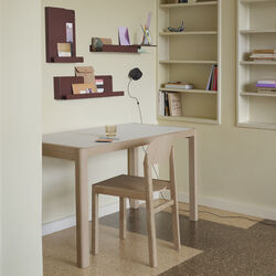 Workshop Table, warm grey linoleum/oak, Muuto