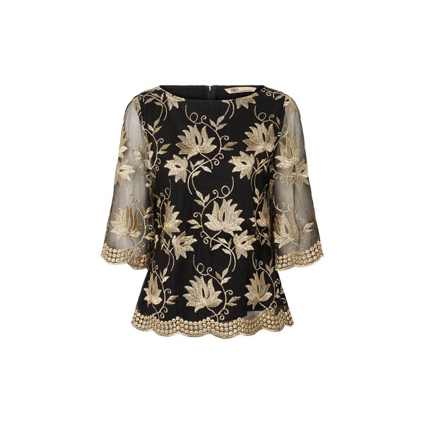 1039PBOAila blouse, black flower, PBO