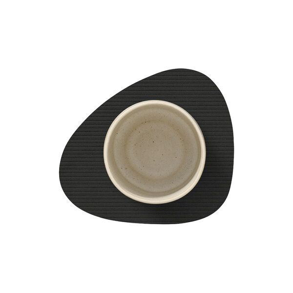 Corduroy glass mat Curve, black ink, LIND DNA