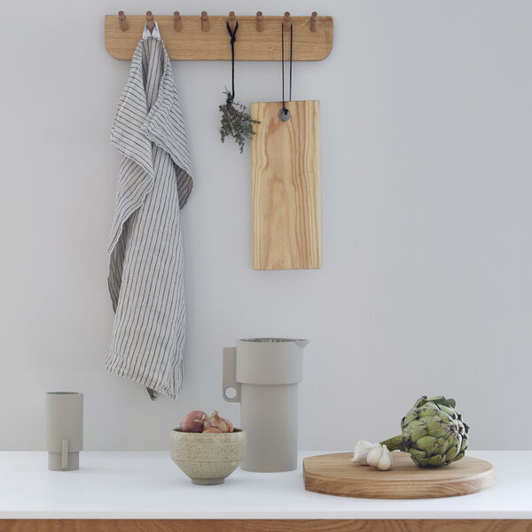 Echo Coat Rack 40, white oiled oak, Form & Refine