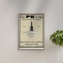 PH Lamp - White, Poster & Frame