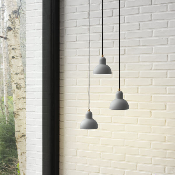 KAISER idell&trade; 6722-P Pendant, easy grey/brass, Fritz Hansen