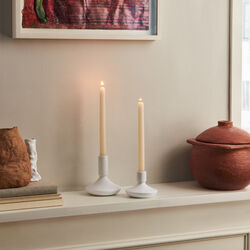 Wei&szlig;er geriffelter Kerzenhalter 8 cm, Royal Copenhagen