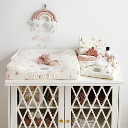 Gesteppte Wickelunterlage, windflower creme2er-Pack, Cam Cam Copenhagen