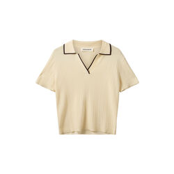 JAMIESW KNIT POLO, off white, Sofie Schnoor