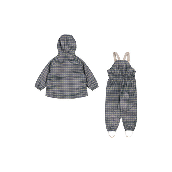 Rainy Palme Set, laurel blue check, Konges Sl&oslash;jd