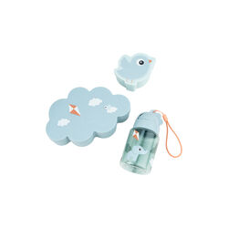 Spielplatz-Snack & Brotdose mit Trinkflasche, blau, Done by Deer