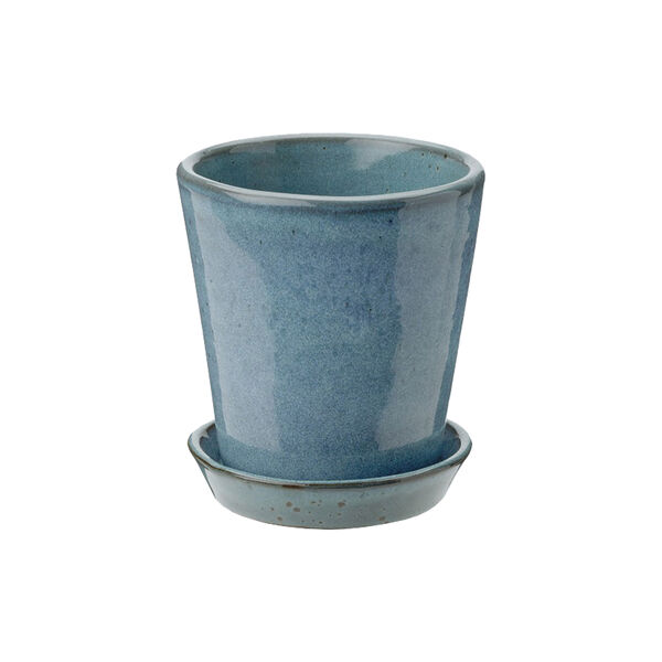 Anzuchttopf, staubiges blau, Knabstrup Keramik