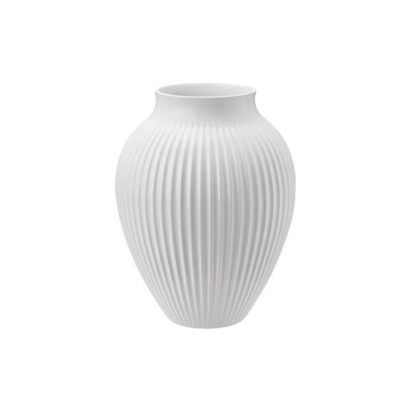 Knabstrup Vase Ripple, wei&szlig;, Knabstrup Keramik
