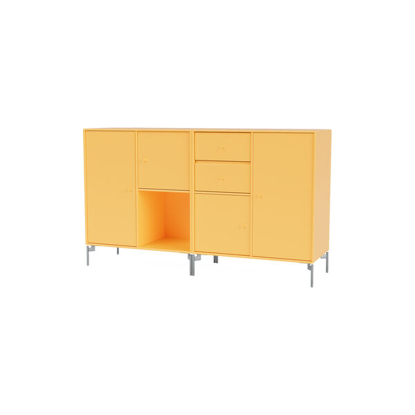 COUPLE Sideboard with Chrome Legs, 166 acacia, Montana Furniture