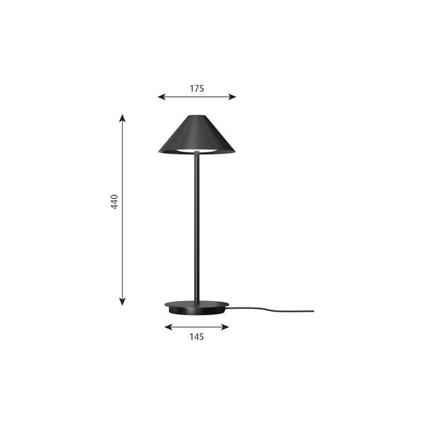 Keglen Table Lamp, black, Louis Poulsen