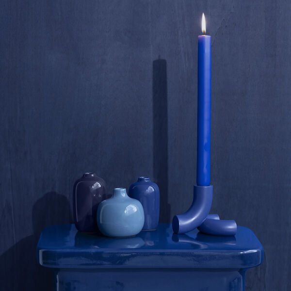 DOODLE Candle holders 2 pcs, mazarine blue, Blomus