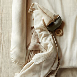 Dove Changing Cushion, mini check, Dear April