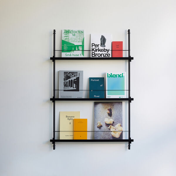 Magazine Shelf 1151, black, MOEBE