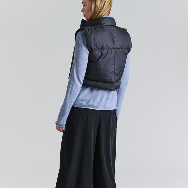 Feather down Short Vest, black, BITTE KAI RAND