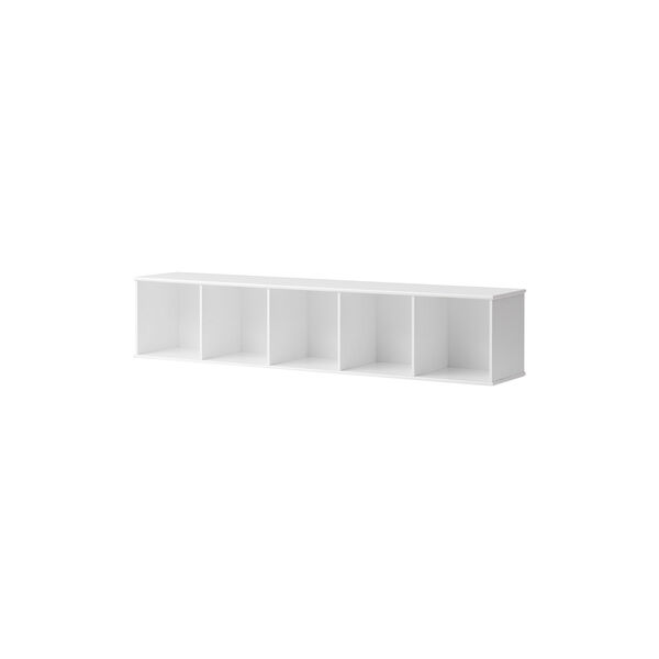 Wood Shelving Unit 5x1 Horizontal with Support Wood Shelving Unit 5x1 Horizontal with Support, Oliver Furniture