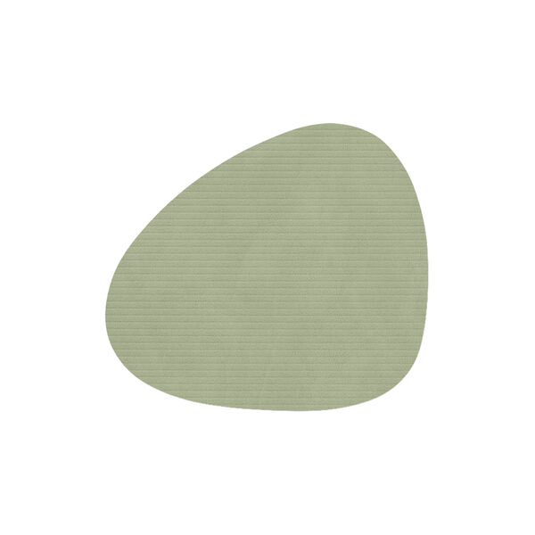 Corduroy glass mat Curve, olive green, LIND DNA